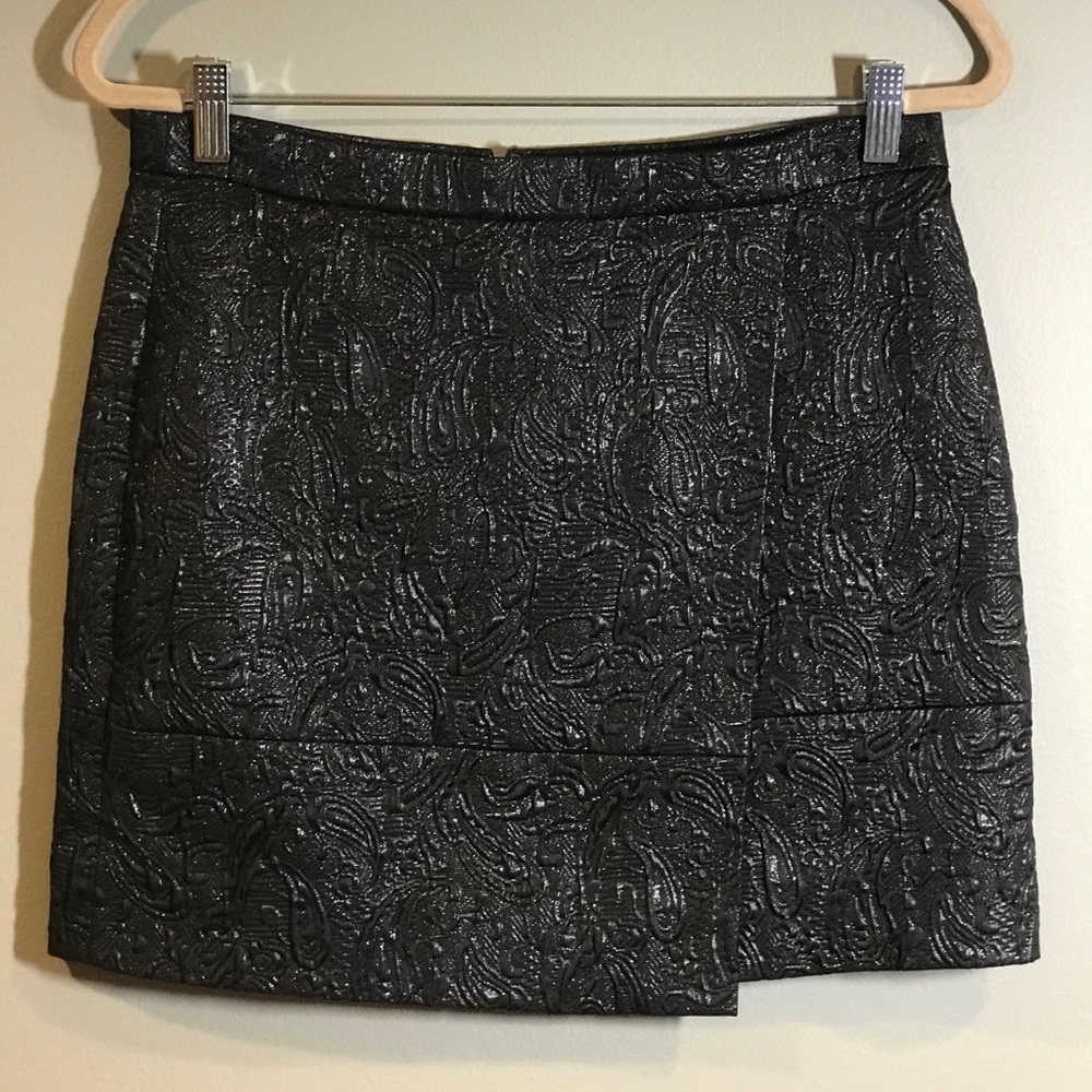 J. Crew Black Sparkle Skirt w/ Paisley design